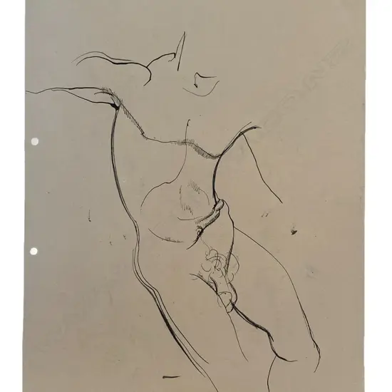 George Woods - Nude study of Gordon Walters,